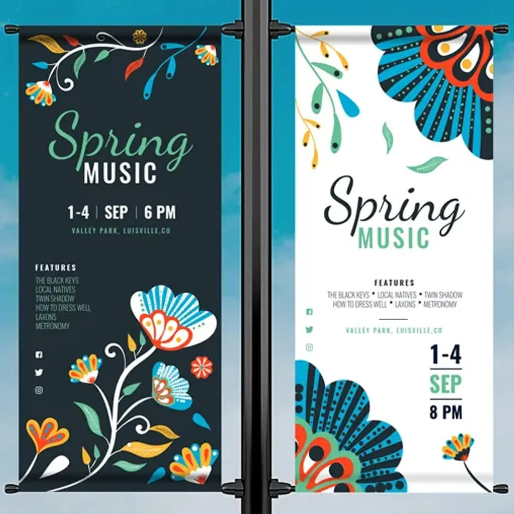 Backlit canvas banner printing and light box display