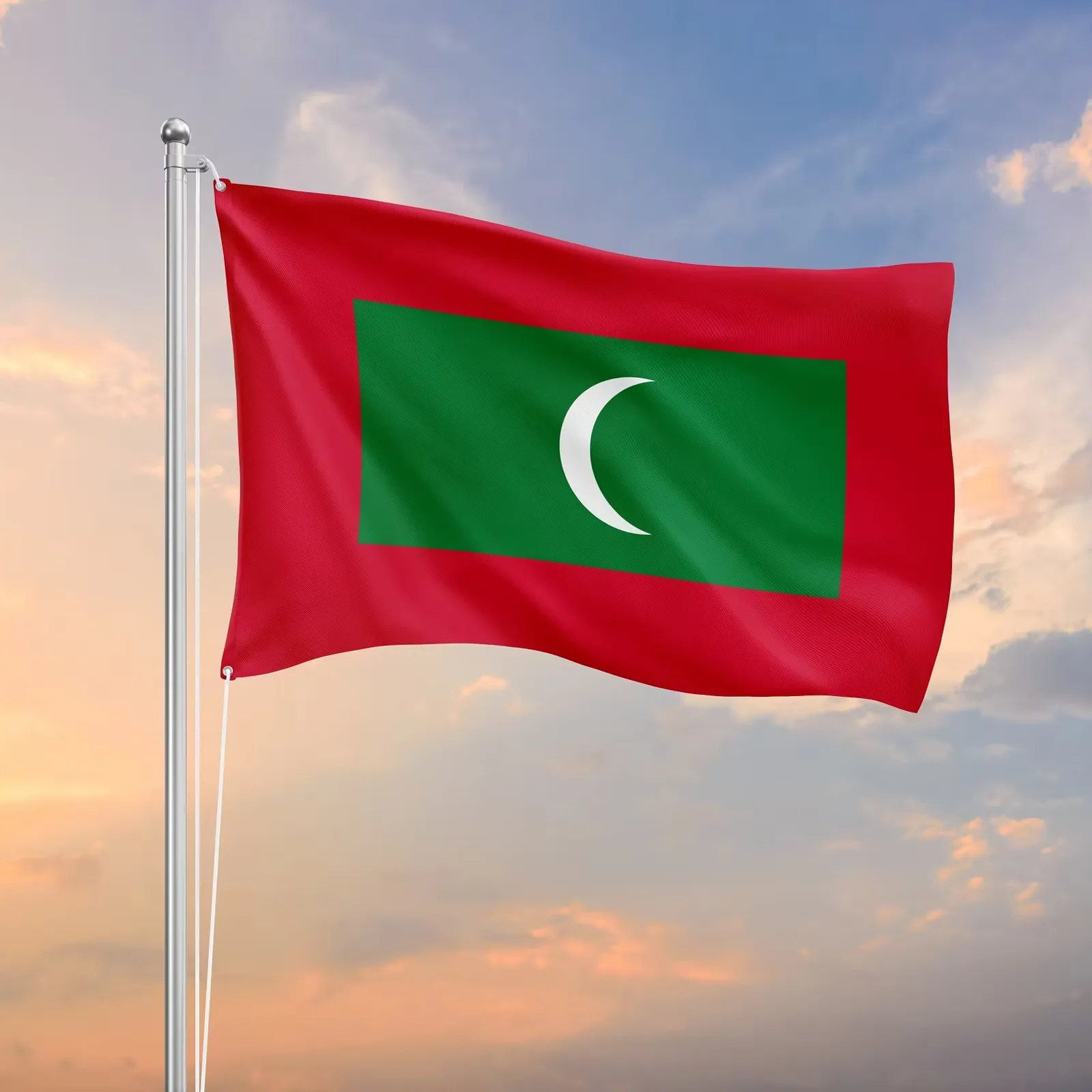 Maldives national flag representing local print services and national pride