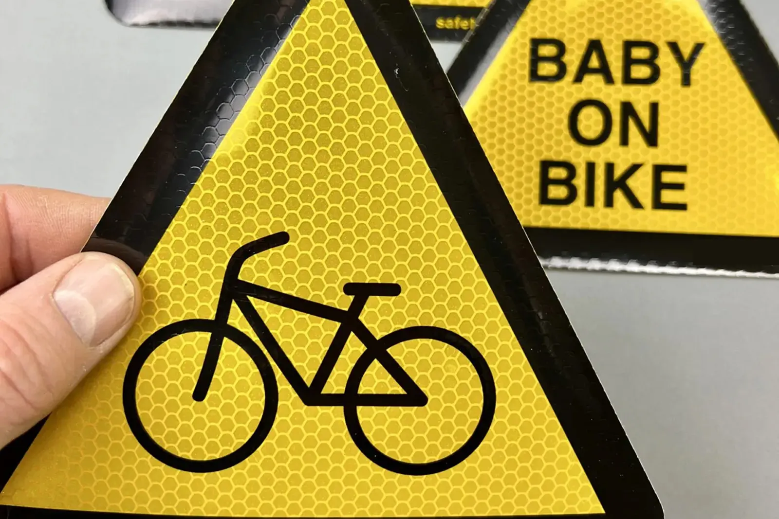 High-visibility reflective sticker printing for safety signage vehicles and outdoor use