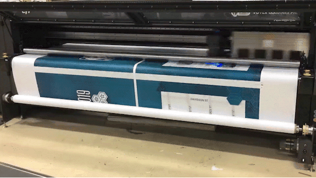 Cloth banner printing animation
