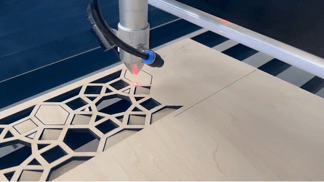 Laser engraving animation