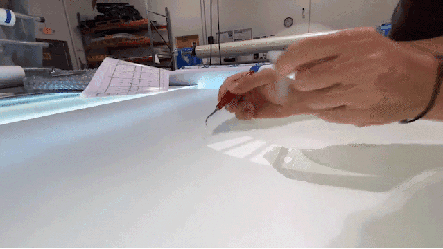 Stencil cutting animation