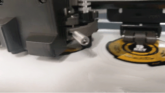 Sticker plotting and cutting animation