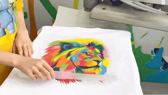 UV DTF T-shirt printing animation